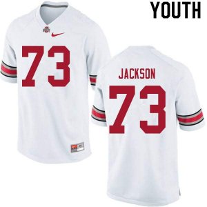 Youth Ohio State Buckeyes #73 Jonah Jackson White Nike NCAA College Football Jersey For Fans RDT3844UF